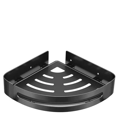 Portaoggetti da doccia angolare nero